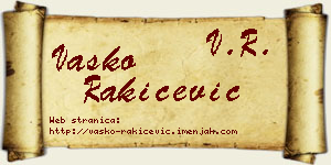 Vasko Rakićević vizit kartica